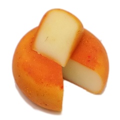 Image of Cheese Small Orange Wheel and Wedge with Rind