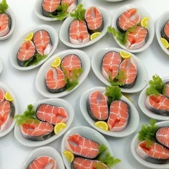 Image of Salmons Steaks on a plate